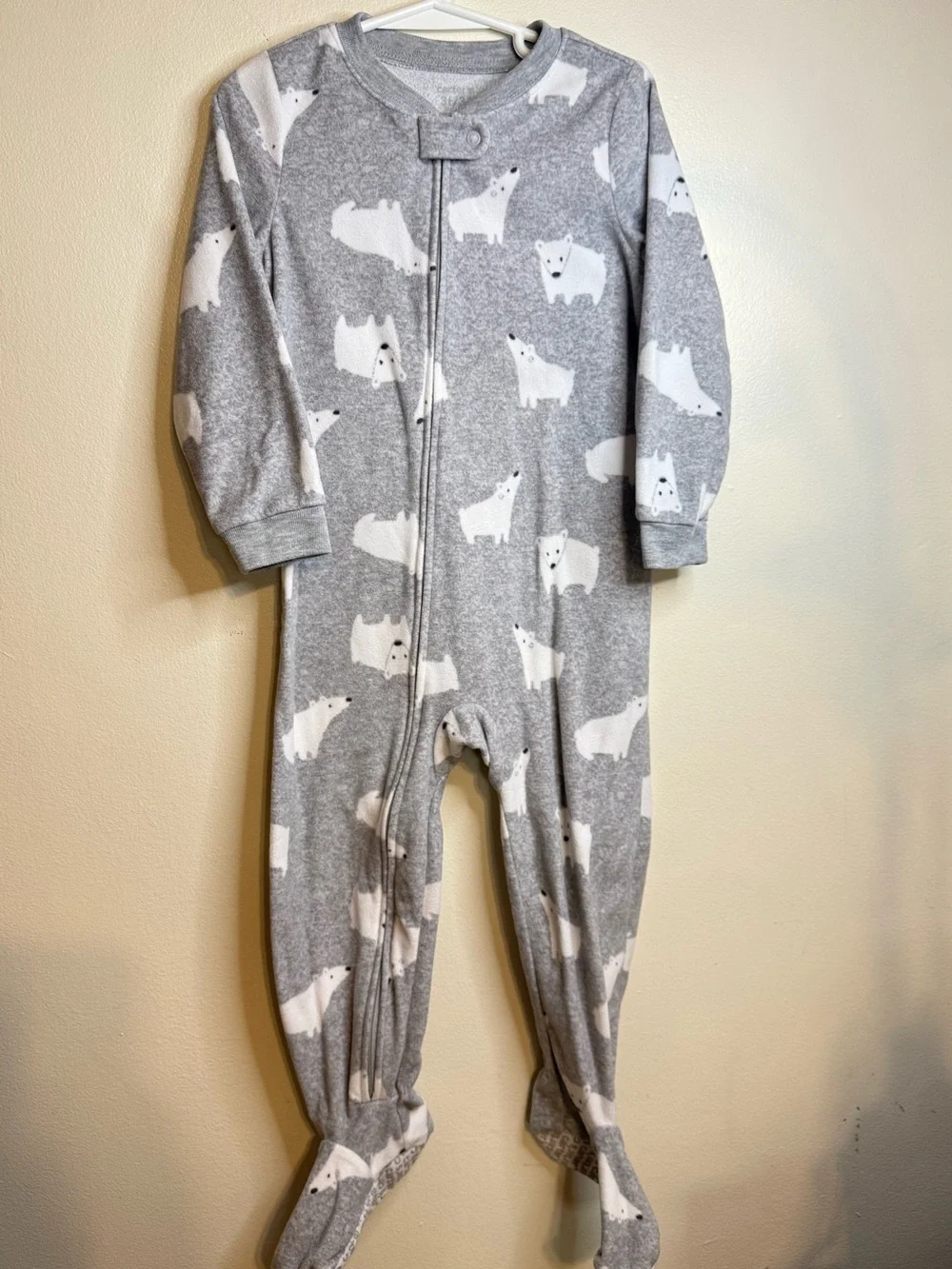 LOT OF 2 Carters Fleece Sleepers Pajamas Toddler Boys 3T